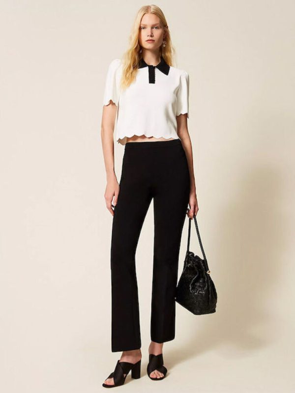 Clothes TWINSET WOMEN’S  WIDE-LEG FABRIC TROUSERS