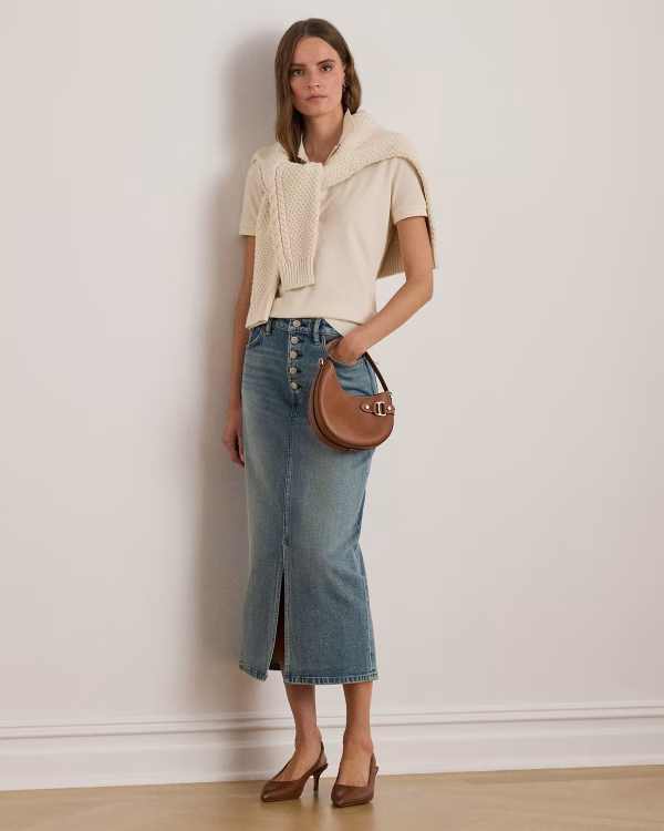 New Collection LAUREN RALPH LAUREN POLO KIEWICK KNIT T-SHIRT