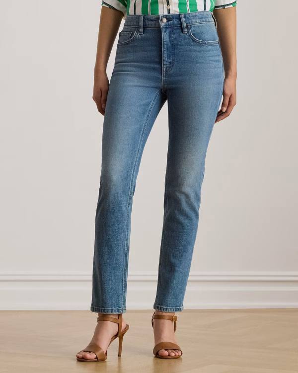 New Collection LAUREN RALPH LAUREN HIGH-RISE STRAIGHT ANKLE JEAN