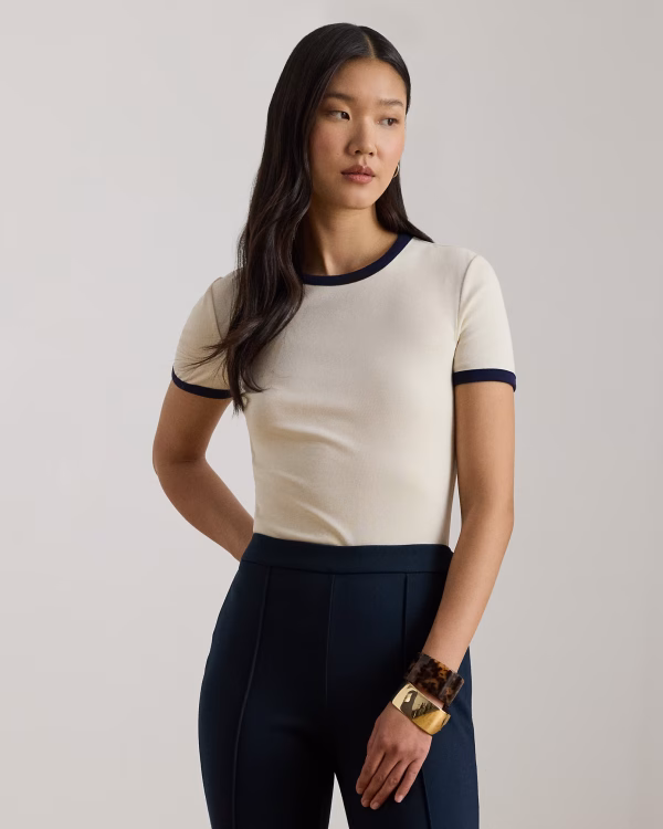 New Collection LAUREN RALPH LAUREN KNIT COTTON  T-SHIRT