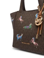 New Collection MICHAEL KORS JORDI SMALL SIGNATURE LOGO CONVERTIBLE TOTE BAG