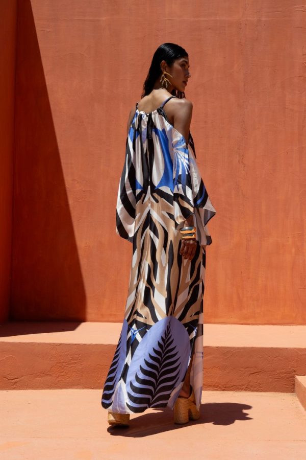 New Collection ΝΕΜΑ MAXI DRESS WITH GEOMETRIC PRINT