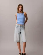 Clothes CALVIN KLEIN JEAN COTTON RIB SLEEVELESS TOP