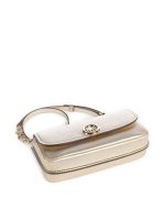 New Collection MICHAEL KORS NOLITA SMALL CROSSBODY BAG GRAINED COW LEATHER PALE GOLD