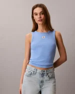 Clothes CALVIN KLEIN JEAN COTTON RIB SLEEVELESS TOP