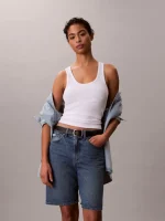 New Collection CALVIN KLEIN JEANS DENIM SHORTS BLUE LOOSE FIT