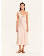 Clothing KOURBELA “MAGICALITY” ASYMMETRIC COWL NECK SLIP DRESS