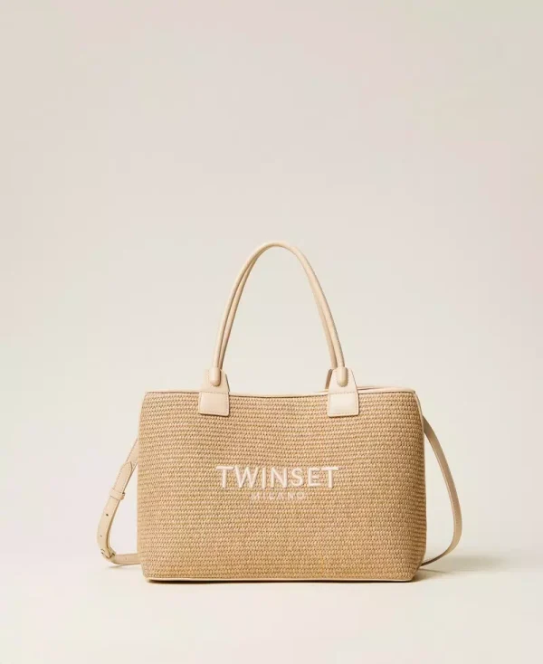Bags TWINSET RAFFIA-EFFECT SHOPPER BAG