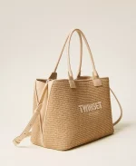 Bags TWINSET RAFFIA-EFFECT SHOPPER BAG