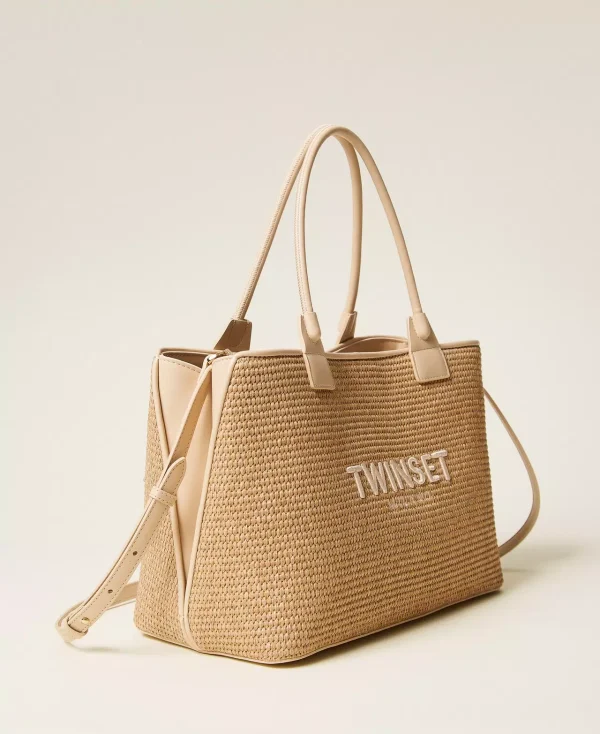 Bags TWINSET RAFFIA-EFFECT SHOPPER BAG