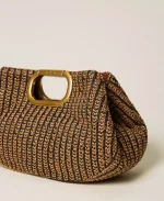 Bags TWINSET STRAW JACQUARD MAXI CLUTCH
