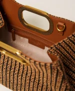 Bags TWINSET STRAW JACQUARD MAXI CLUTCH