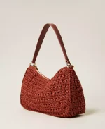 New collection TWINSET LARGE CROCHETED RAFFIA LILIANE BAG