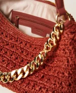 New collection TWINSET LARGE CROCHETED RAFFIA LILIANE BAG