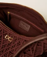 Bags TWINSET CROCHET HOBO BAG WITH FRINGES