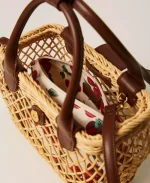Bags TWINSET WICKER SHOULDER BAG WITH POUCH