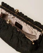 Bags TWINSET RAFFIA CLUTCH WITH CHARM