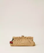Bags TWINSET RAFFIA CLUTCH WITH CHARM