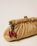 Bags TWINSET RAFFIA CLUTCH WITH CHARM