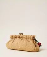 Bags TWINSET RAFFIA CLUTCH WITH CHARM