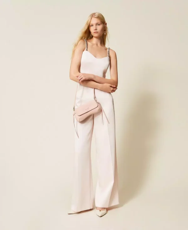 Clothing TWINSET SET  DUCHESSE CROPPED TOP WITH EMBROIDERY AND  TROUSERS