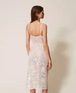 Clothes TWINSET MIDI LACE DRESS WITH SEQUINS