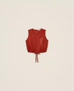 Clothing TWINSET SET LINEN TOP WITH EMBROIDERED LOGO & LINEN TROUSERS WITH EMBROIDERED LOGO