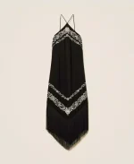 Clothes TWINSET EMBROIDERED DRESS WITH FRINGES