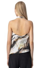 New Collection LOTUS EATERS BLOUSE WHITE COLD BLACK