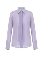Clothes ELISABETTA FRANCHI BLOUSE IN GEORGETTE AND CREPE FABRICS WITH SASH BELT