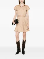 Clothes TWINSET BELTED PLEATED MINI DRESS