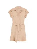 Clothes TWINSET BELTED PLEATED MINI DRESS
