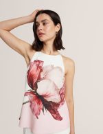 New Collection TED BAKER BROSA PRINTED HELTER NECK TOP