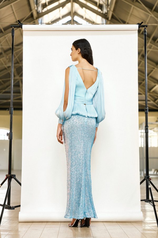 Clothes MAESTRI SET BLOUSE WITH SKIRT SEQUINS .