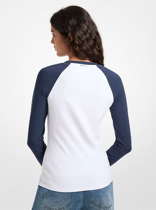 New Collection MICHAEL GRAPHIC STRETCH COTTON BASEBALL T-SHIRT