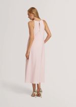 New Collection TED BAKER LOWELA FLORAL PRINT HALTER NECK MIDI DRESS