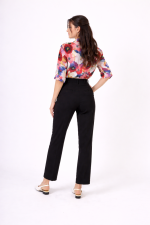 Clothing OPEN FASHION HIGH-WAIST TROUSERS WITH STRAIGHT LEG AND BUTTON 