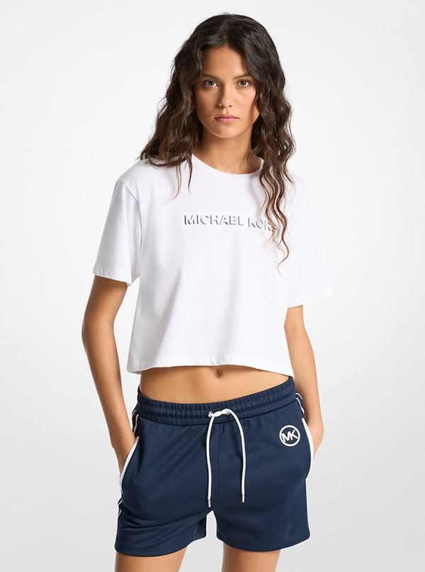 New Collection MICHAEL KORS LOGO EMBOSSED COTTON T-SHIRT