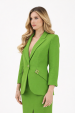 Clothes ELISABETTA FRANCHI WOMEN’S SINGLE-BREASTED JACKET WITH LOGO DETAILS