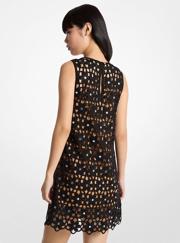 New collection MICHAEL KORS EMBELLISHED FLORAL CROCHET DRESS