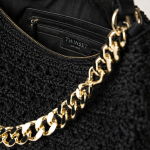 New collection TWINSET LILIANA STRAW LEATHER SHOULDER BAG