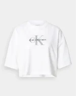 New Collection CALVIN KLEIN JEANS BOXY CROP MONOLOGO T-SHIRT