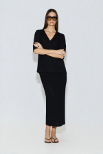 Clothes AVANT GARDE ELEGANT SET WITH SKIRT AND V-NECK BLOUSE