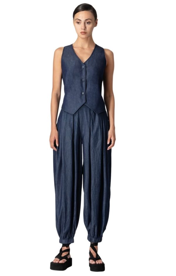 New Collection LOTUS EATERS GILET GADREL BLUE