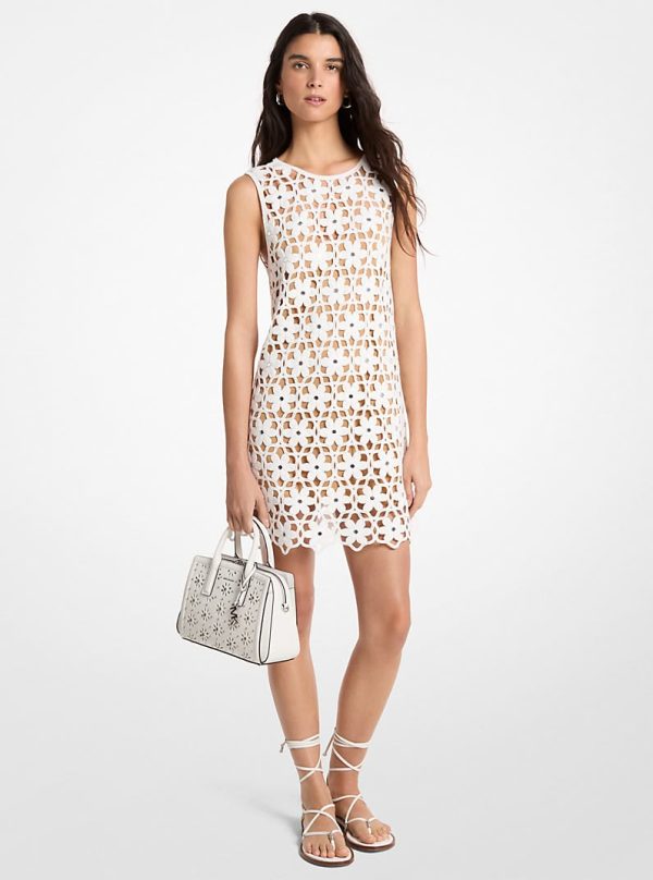 New collection MICHAEL KORS EMBELLISHED FLORAL CROCHET DRESS