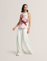 New Collection TED BAKER BROSA PRINTED HELTER NECK TOP