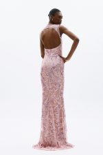 Clothes ALLURE EVENING GLOW EMBROIDERED SHEER MAXI DRESS WITH FLORAL LACE DETAILS AND ELEGANT FITTED SILHOUETTE
