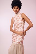 Clothes ΒΕ YOU  MIDI FLORAL SEQUIN TULLE DRESS