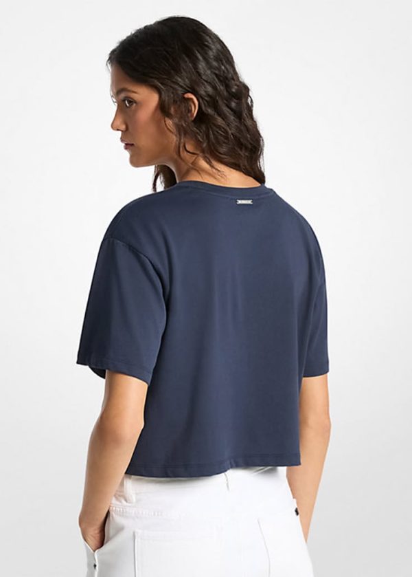 New Collection MICHAEL KORS LOGO EMBOSSED COTTON T-SHIRT