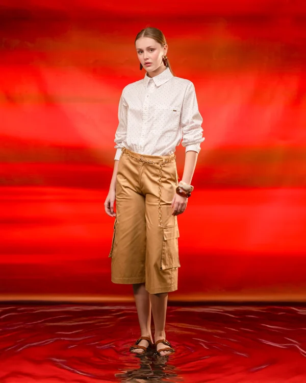 Clothes C.MANOLO SHIRT WITH RHINESTONES